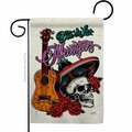 Patio Trasero 13 x 18.5 in. Skeleton Fiesta Garden Flag with Fall Day of Dead Double-Sided  Vertical Flags PA3875716